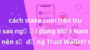 cách stake coin trên trust wallet Tại sao người dùng Việt Nam nên sử dụng Trust Wallet? Lợi ích và rủi ro